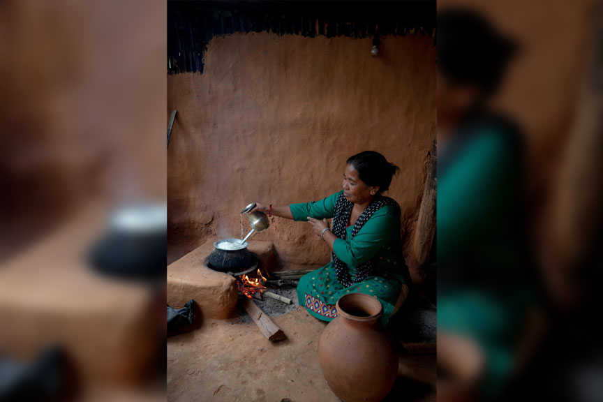 Sita Bhudjel from Katari used to fetch water from a tubewell downhill. After getting their own water connection, she now has more time for chores and leisure.