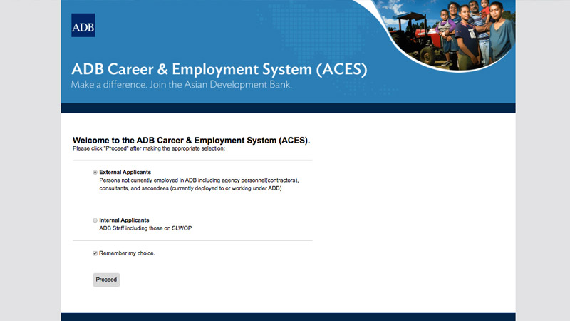 ADB Career and Employment System