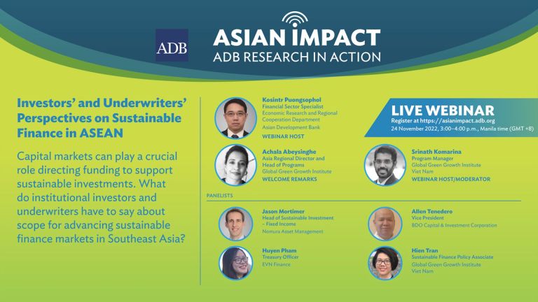 Asian Impact Webinar: Investors’ and Underwriters’ Perspectives on Sustainable Finance in ASEAN