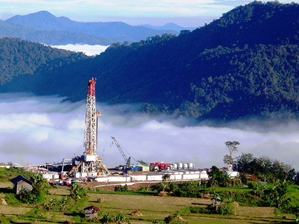 Geothermal power plant in Sumatra Island, Indonesia