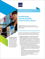 Accelerating Gender Equality in the Finance Sector