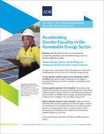 Accelerating Gender Equality in the Renewable Energy Sector