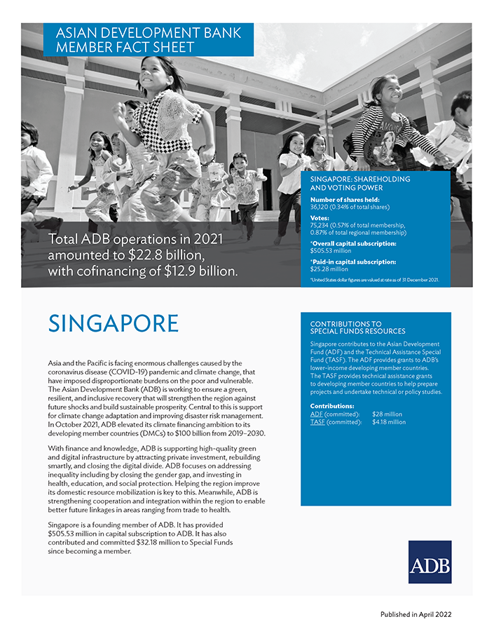 Asian Development Bank and Singapore: Fact Sheet