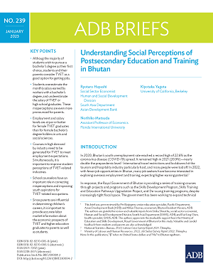 Understanding Social Perceptions of Postsecondary Education and Training in Bhutan